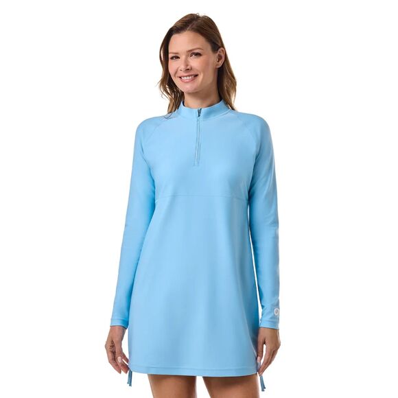 Coolibar Other - Coolibar Women's Lawai Ruche Swim Shirt in Arctic Blue - EUC - Sz. S